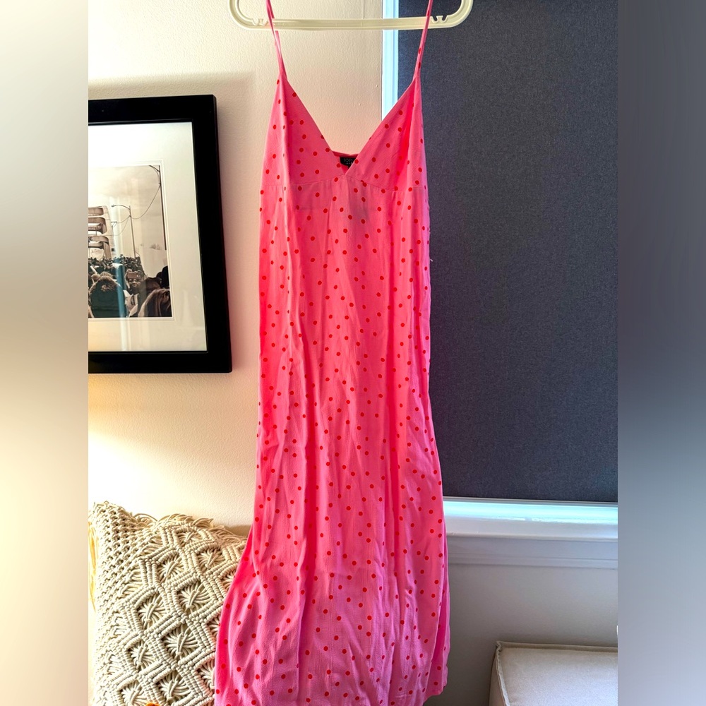 $45 CLOSET SALE:  NWT Topshop Pink & Red Polka Dot Dress RETAILS: $75